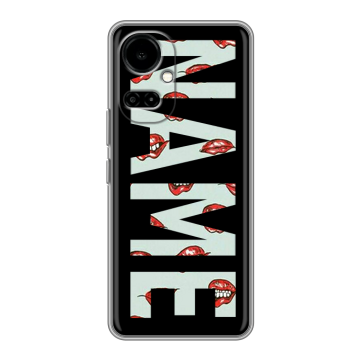 Силиконовый чехол на Tecno Camon 19 с принтом NAME