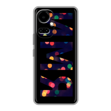Силиконовый чехол на Tecno Camon 19 с принтом ИМЯ