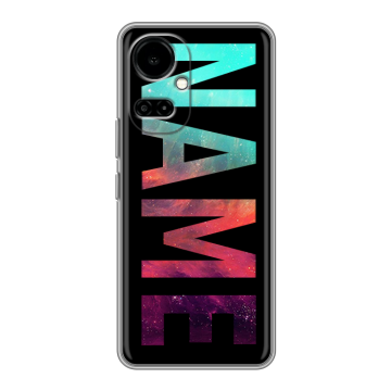 Силиконовый чехол на Tecno Camon 19 с принтом NAME