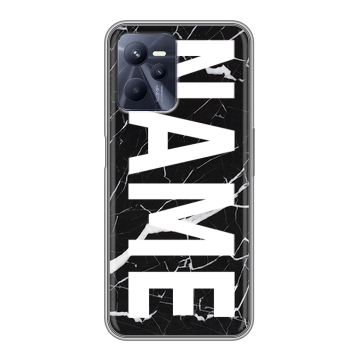 Силиконовый чехол на Realme C35 с принтом NAME