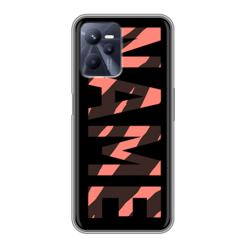Силиконовый чехол на Realme C35 с принтом NAME