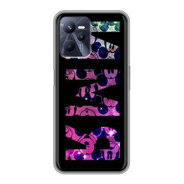 Силиконовый чехол на Realme C35 с принтом ИМЯ