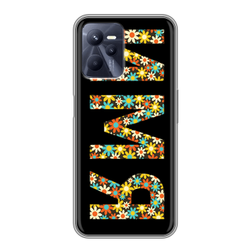 Силиконовый чехол на Realme C35 с принтом ИМЯ