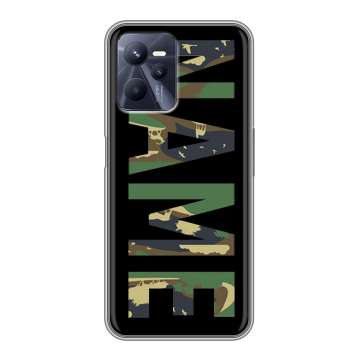 Силиконовый чехол на Realme C35 с принтом NAME