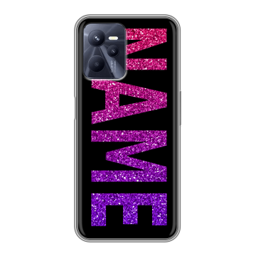 Силиконовый чехол на Realme C35 с принтом NAME