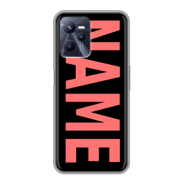 Силиконовый чехол на Realme C35 с принтом NAME