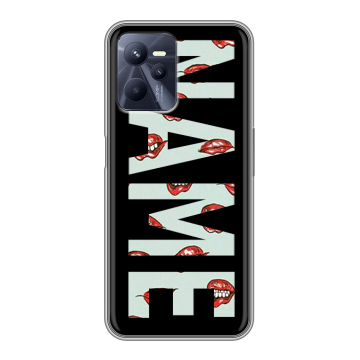 Силиконовый чехол на Realme C35 с принтом NAME