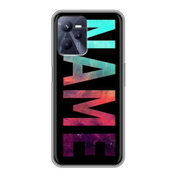 Силиконовый чехол на Realme C35 с принтом NAME