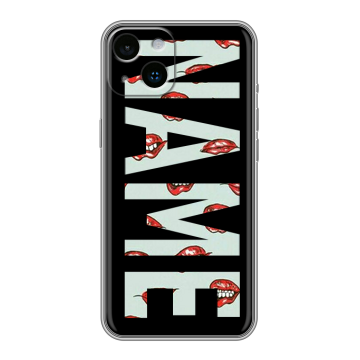 Силиконовый чехол на Iphone 14 с принтом NAME