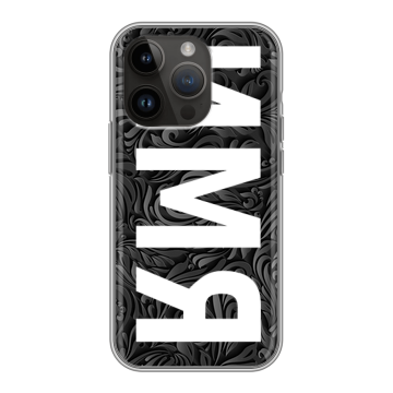 Силиконовый чехол на Iphone 14 Pro с принтом ИМЯ