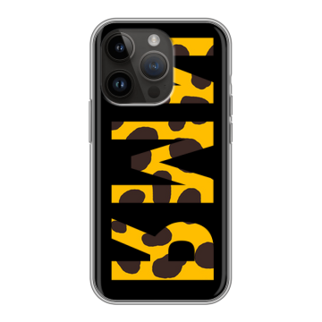 Силиконовый чехол на Iphone 14 Pro с принтом ИМЯ