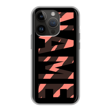 Силиконовый чехол на Iphone 14 Pro с принтом NAME
