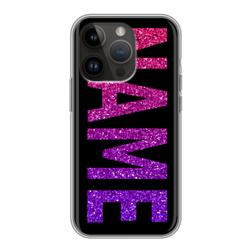 Силиконовый чехол на Iphone 14 Pro с принтом NAME
