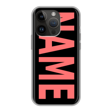 Силиконовый чехол на Iphone 14 Pro с принтом NAME