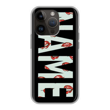 Силиконовый чехол на Iphone 14 Pro с принтом NAME