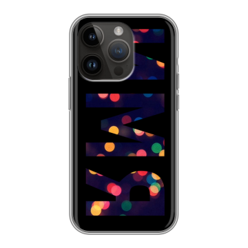 Силиконовый чехол на Iphone 14 Pro с принтом ИМЯ