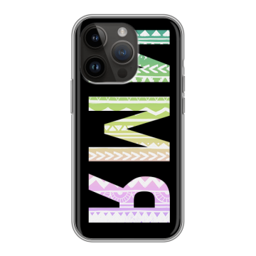 Силиконовый чехол на Iphone 14 Pro с принтом ИМЯ