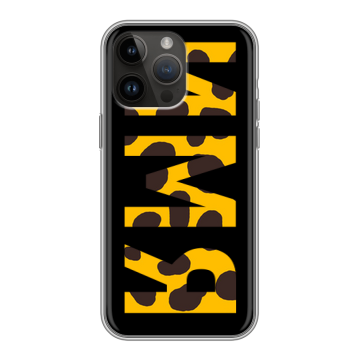Силиконовый чехол на Iphone 14 Pro Max с принтом ИМЯ