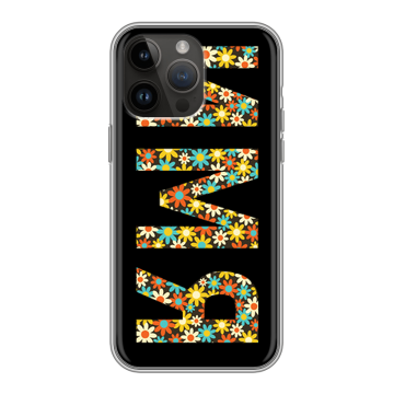 Силиконовый чехол на Iphone 14 Pro Max с принтом ИМЯ