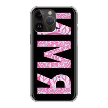 Силиконовый чехол на Iphone 14 Pro Max с принтом ИМЯ