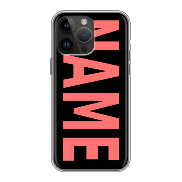 Силиконовый чехол на Iphone 14 Pro Max с принтом NAME