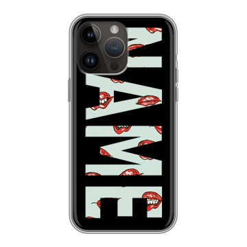 Силиконовый чехол на Iphone 14 Pro Max с принтом NAME