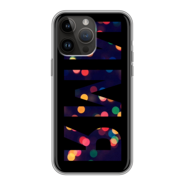 Силиконовый чехол на Iphone 14 Pro Max с принтом ИМЯ
