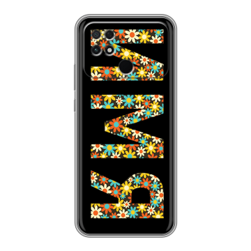 Силиконовый чехол на Xiaomi Poco C40 с принтом ИМЯ