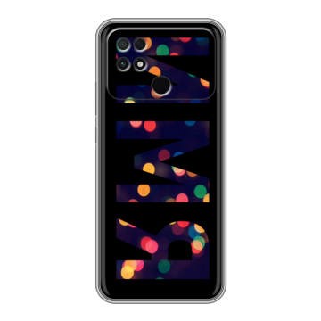 Силиконовый чехол на Xiaomi Poco C40 с принтом ИМЯ