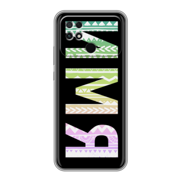 Силиконовый чехол на Xiaomi Poco C40 с принтом ИМЯ