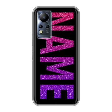 Силиконовый чехол на Infinix Note 12 с принтом NAME