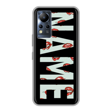 Силиконовый чехол на Infinix Note 12 с принтом NAME