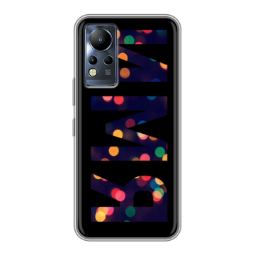 Силиконовый чехол на Infinix Note 12 с принтом ИМЯ