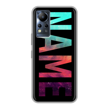 Силиконовый чехол на Infinix Note 12 с принтом NAME