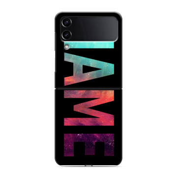 Пластиковый чехол на Samsung Galaxy Z Flip 4 с принтом NAME