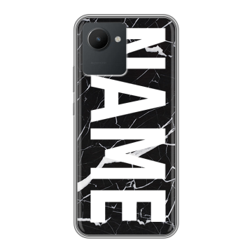 Силиконовый чехол на Realme C30 с принтом NAME