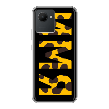 Силиконовый чехол на Realme C30 с принтом ИМЯ
