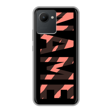 Силиконовый чехол на Realme C30 с принтом NAME