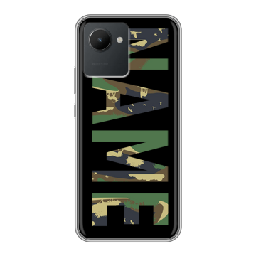 Силиконовый чехол на Realme C30 с принтом NAME