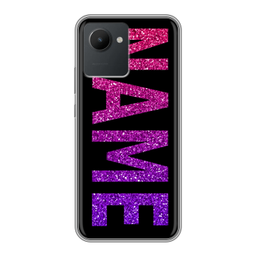 Силиконовый чехол на Realme C30 с принтом NAME