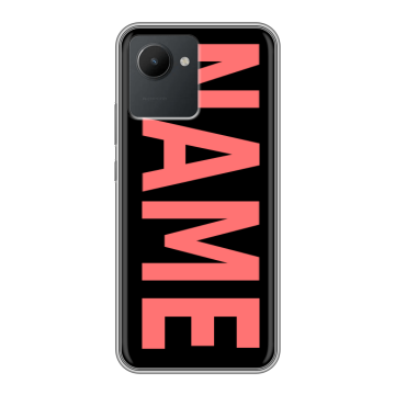 Силиконовый чехол на Realme C30 с принтом NAME