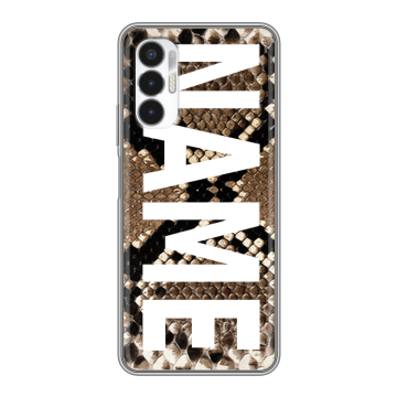 Силиконовый чехол на Tecno Pova 3 с принтом NAME