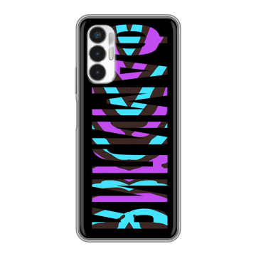 Силиконовый чехол на Tecno Pova 3 с принтом ФАМИЛИЯ