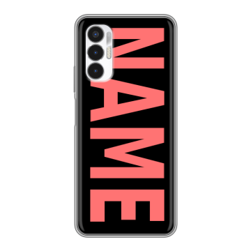 Силиконовый чехол на Tecno Pova 3 с принтом NAME