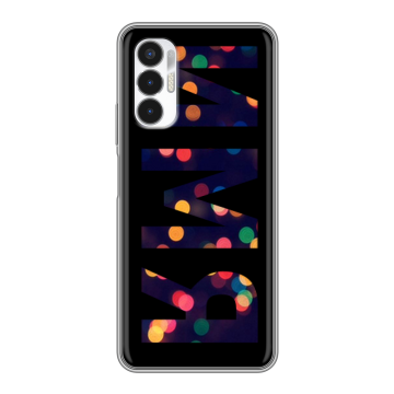 Силиконовый чехол на Tecno Pova 3 с принтом ИМЯ