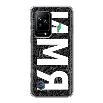 Силиконовый противоударный чехол на Xiaomi Black Shark 5 с принтом ИМЯ