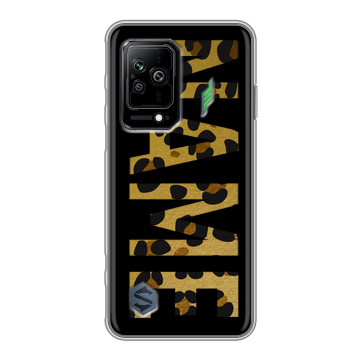 Силиконовый противоударный чехол на Xiaomi Black Shark 5 с принтом NAME