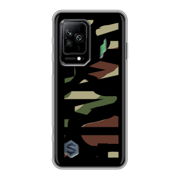 Силиконовый противоударный чехол на Xiaomi Black Shark 5 с принтом NAME