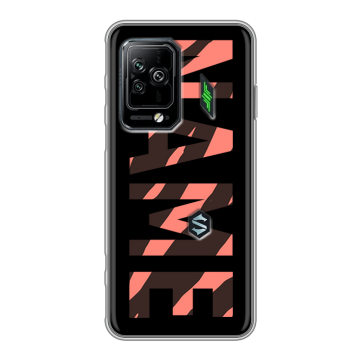 Силиконовый чехол на Xiaomi Black Shark 5 Pro с принтом NAME