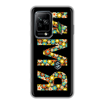 Силиконовый чехол на Xiaomi Black Shark 5 Pro с принтом ИМЯ